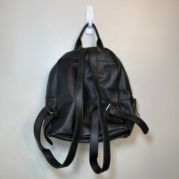 Dana Buchman Women's Black Faux Leather Backpack Bag Purse - Picture 8 of 9